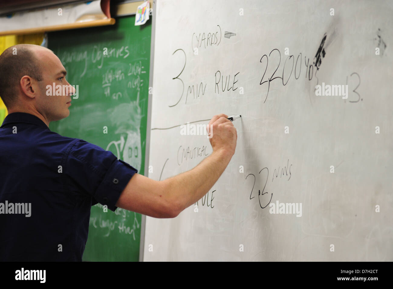 Coast Guard Station Juneau teaches math Stock Photo