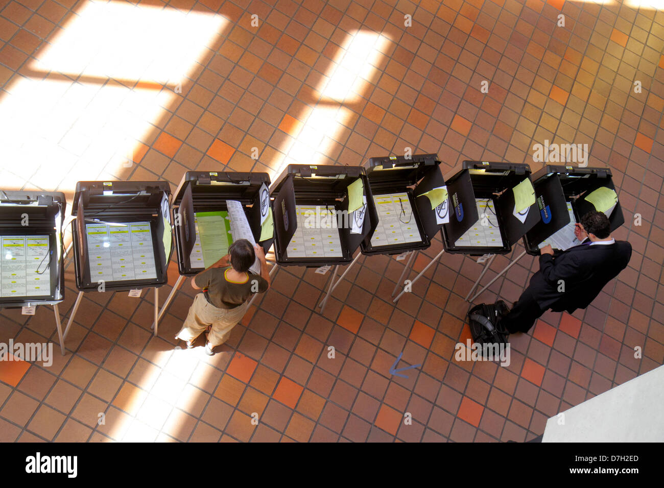 Miami Florida,Stephen P. Clark Government Center,presidential election,early voting for president,residents,voters,man men male,woman female women,mac Stock Photo