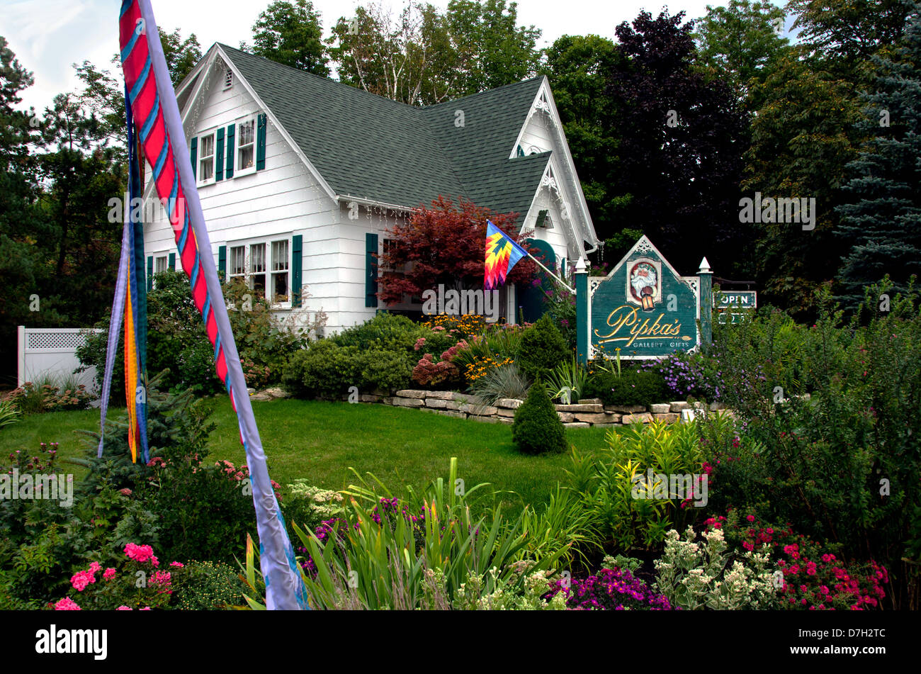 Pipka's  art gallery and gift shop in the  Door County  town of Sister Bay Wisconsin WI Stock Photo