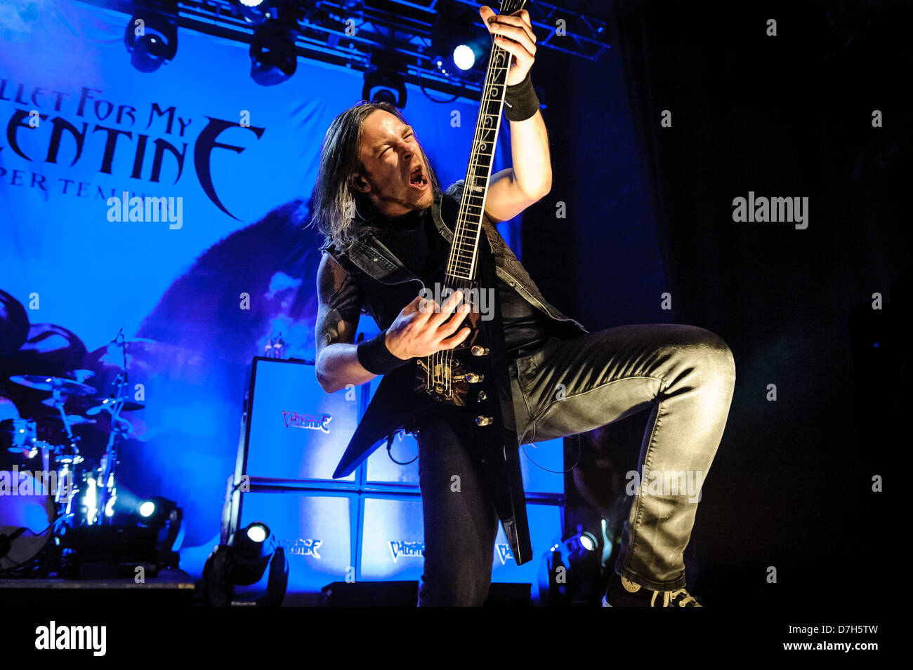 Toronto, Ontario, Canada. 7th May 2013. British heavy metal band 'Bullet For My Valentine' performed at Sound Academy in Toronto. Pictured: lead guitarist MICHAEL 'PADGE' PAGET (Credit Image: Credit:  Igor Vidyashev/ZUMAPRESS.com/Alamy Live News) Stock Photo