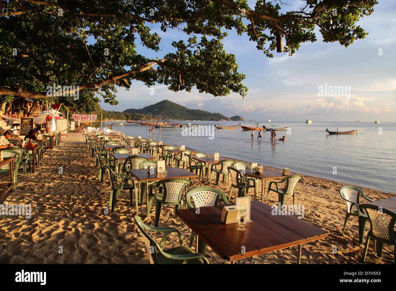 Sunset At Sairee Beach Koh Tao Thailand Stock Photo Alamy