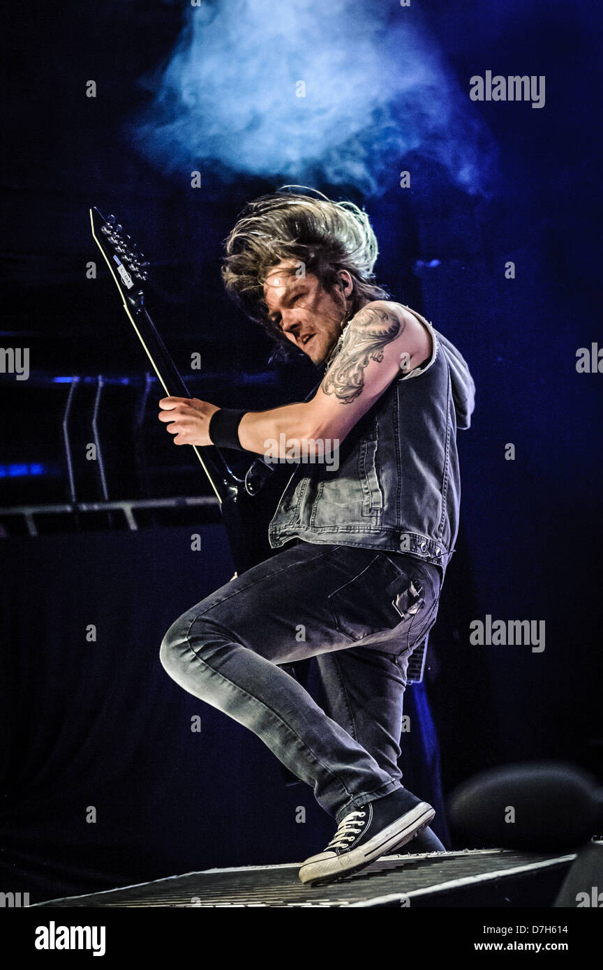 Toronto, Ontario, Canada. 7th May 2013. British heavy metal band 'Bullet For My Valentine' performed at Sound Academy in Toronto. Pictured: lead guitarist MICHAEL 'PADGE' PAGET (Credit Image: Credit:  Igor Vidyashev/ZUMAPRESS.com/Alamy Live News) Stock Photo