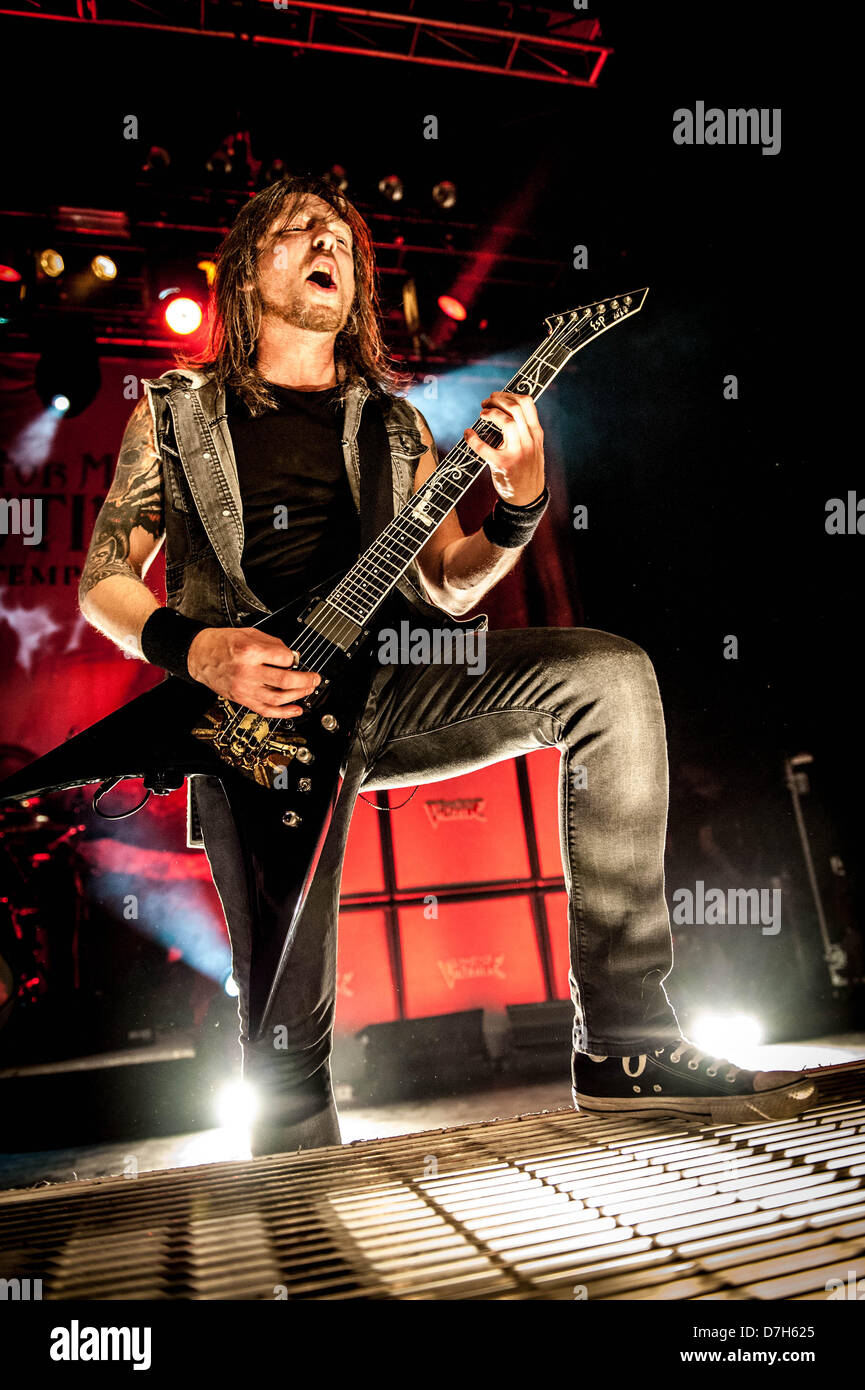 Toronto, Ontario, Canada. 7th May 2013. British heavy metal band 'Bullet For My Valentine' performed at Sound Academy in Toronto. Pictured: lead guitarist MICHAEL 'PADGE' PAGET (Credit Image: Credit:  Igor Vidyashev/ZUMAPRESS.com/Alamy Live News) Stock Photo