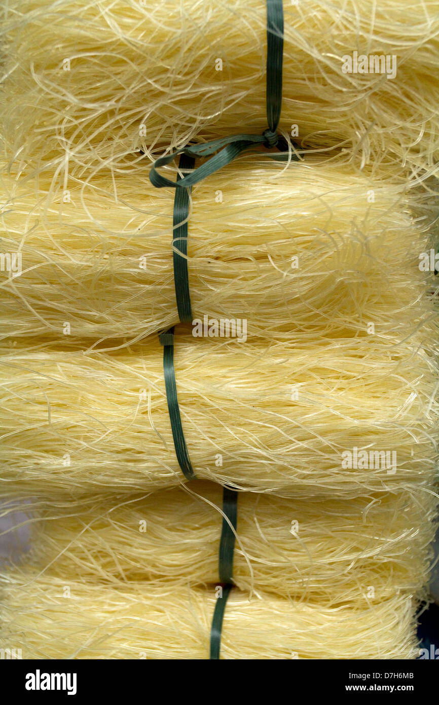 Rice noodles, market, Vietnam Stock Photo Alamy