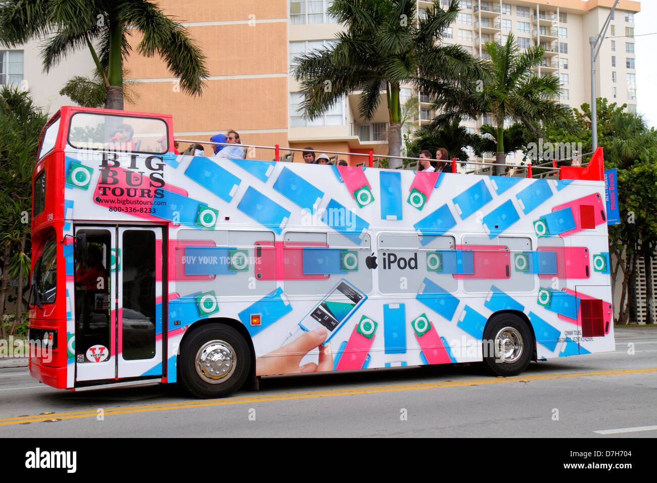 Miami Beach Florida 41st Street Arthur Godfrey Boulevard Big Bus