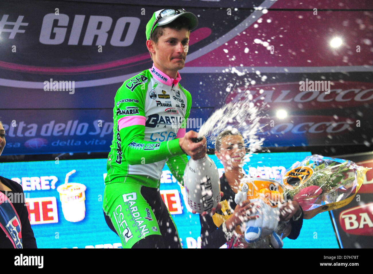 Serra San Bruno, Italy. 7th May 2013. Enrico Battaglin of team Bardiani