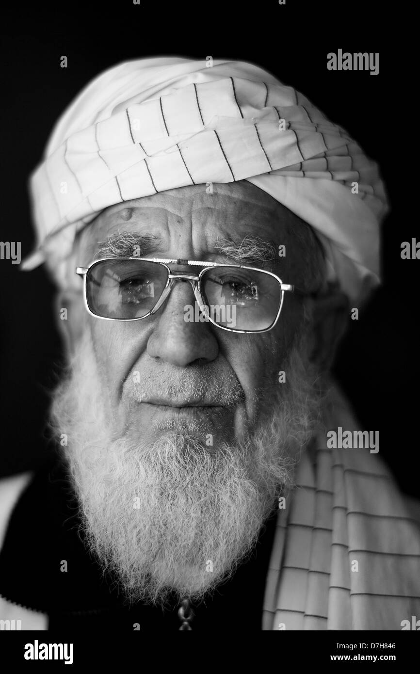 portrait of an Afghan old man Stock Photo Alamy