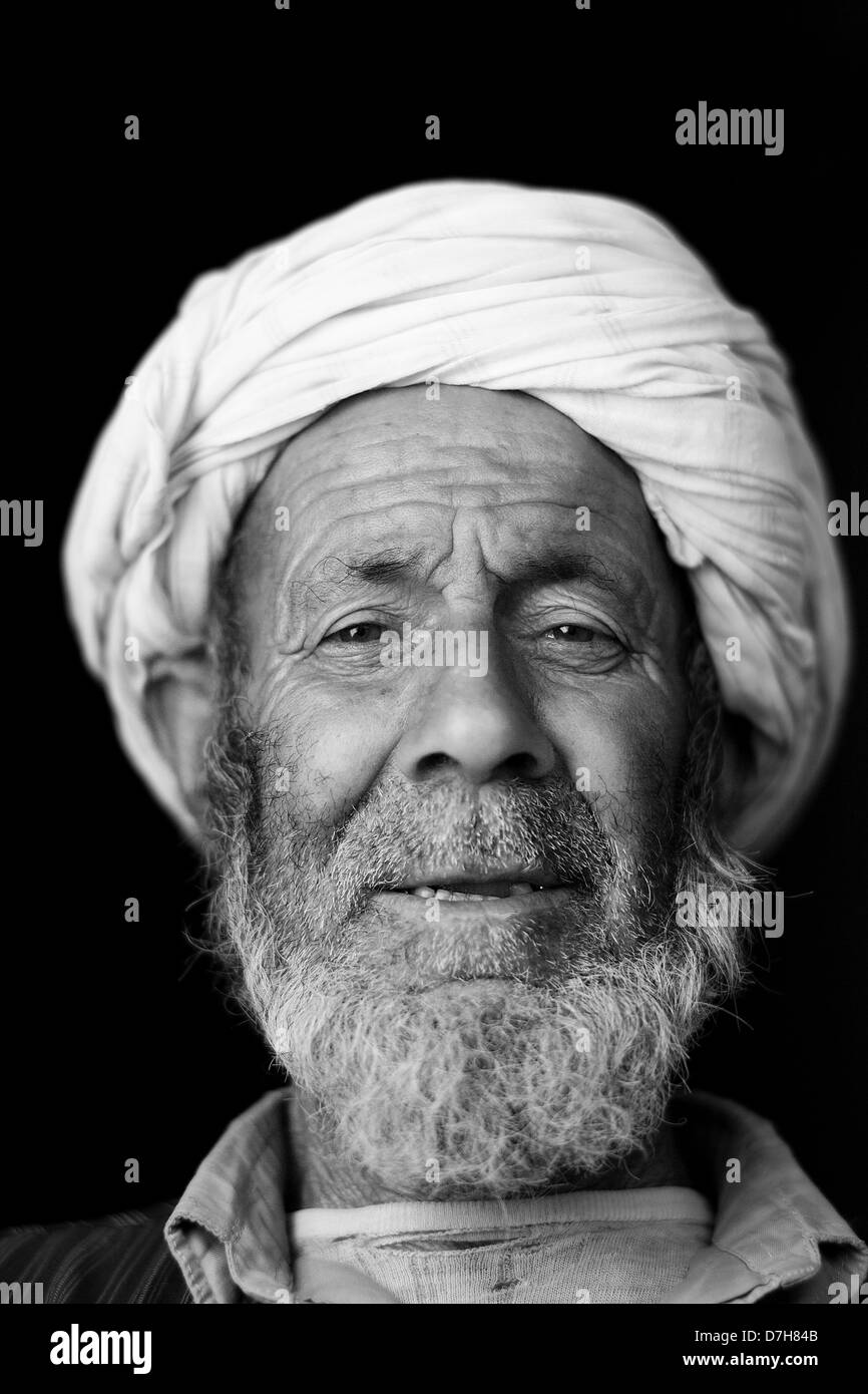 portrait of an Afghan old man Stock Photo Alamy