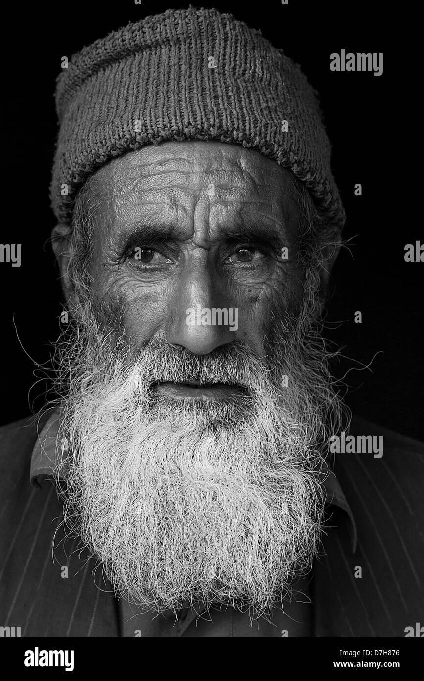 portrait of an Afghan old man Stock Photo Alamy