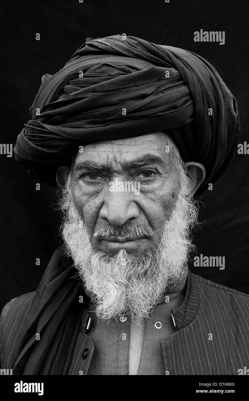 portrait of an Afghan old man Stock Photo Alamy