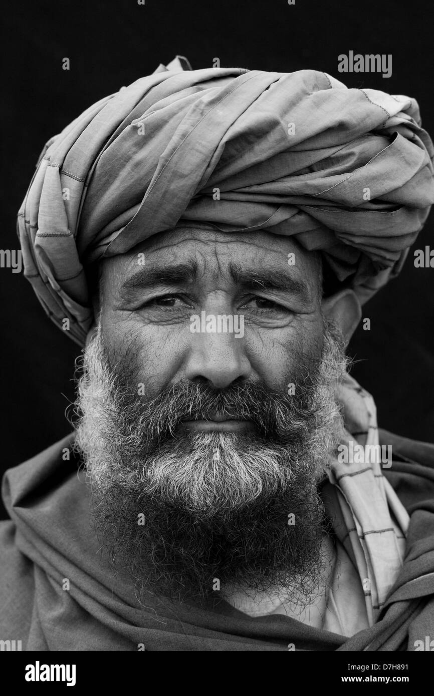 portrait of an Afghan old man Stock Photo Alamy