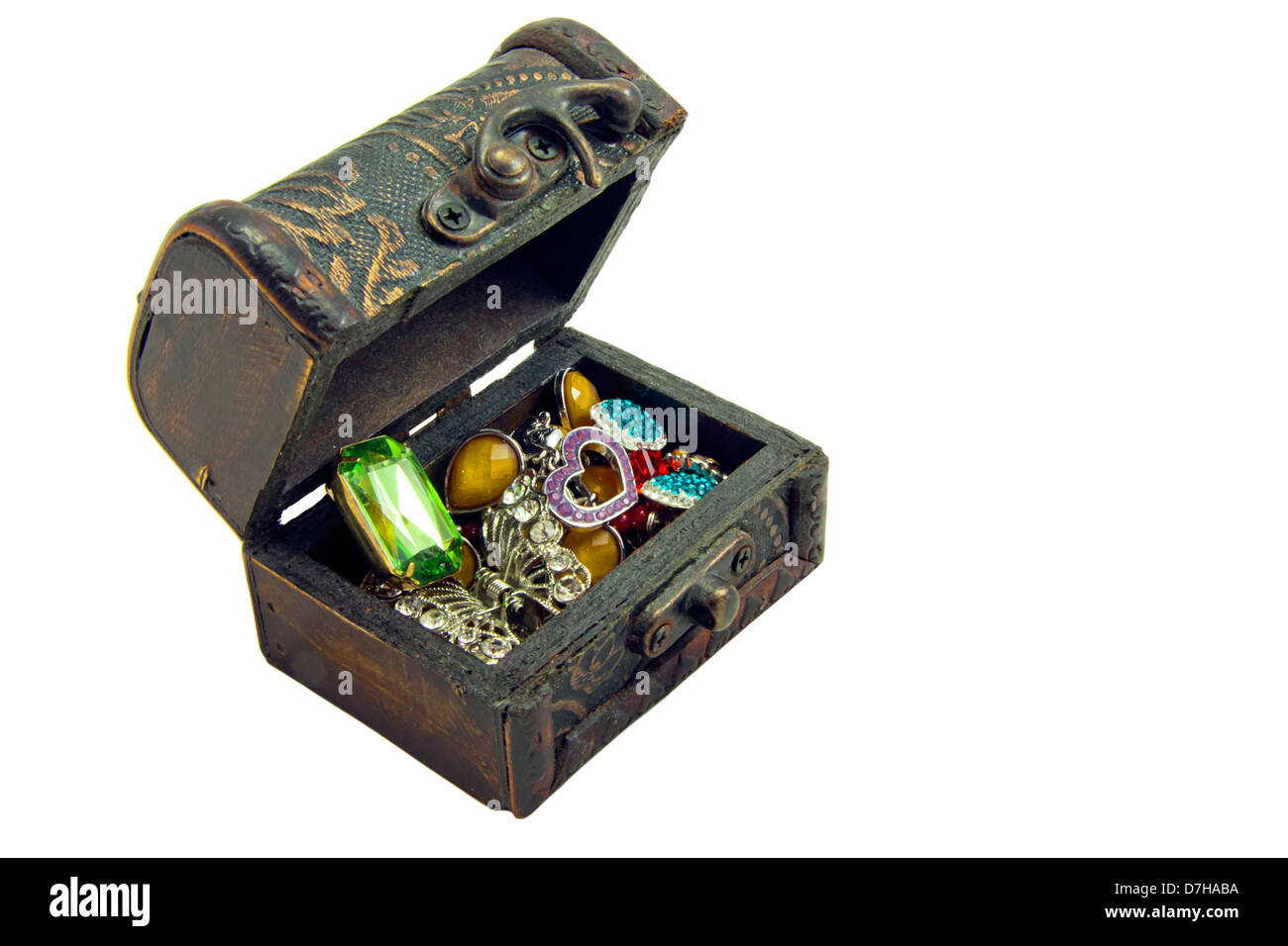 old wooden treasure chest Stock Photo Alamy