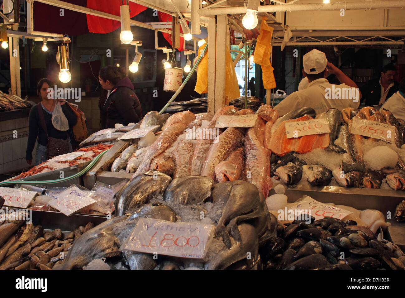 Santiago de Chile Mercado Central central market Stock Photo