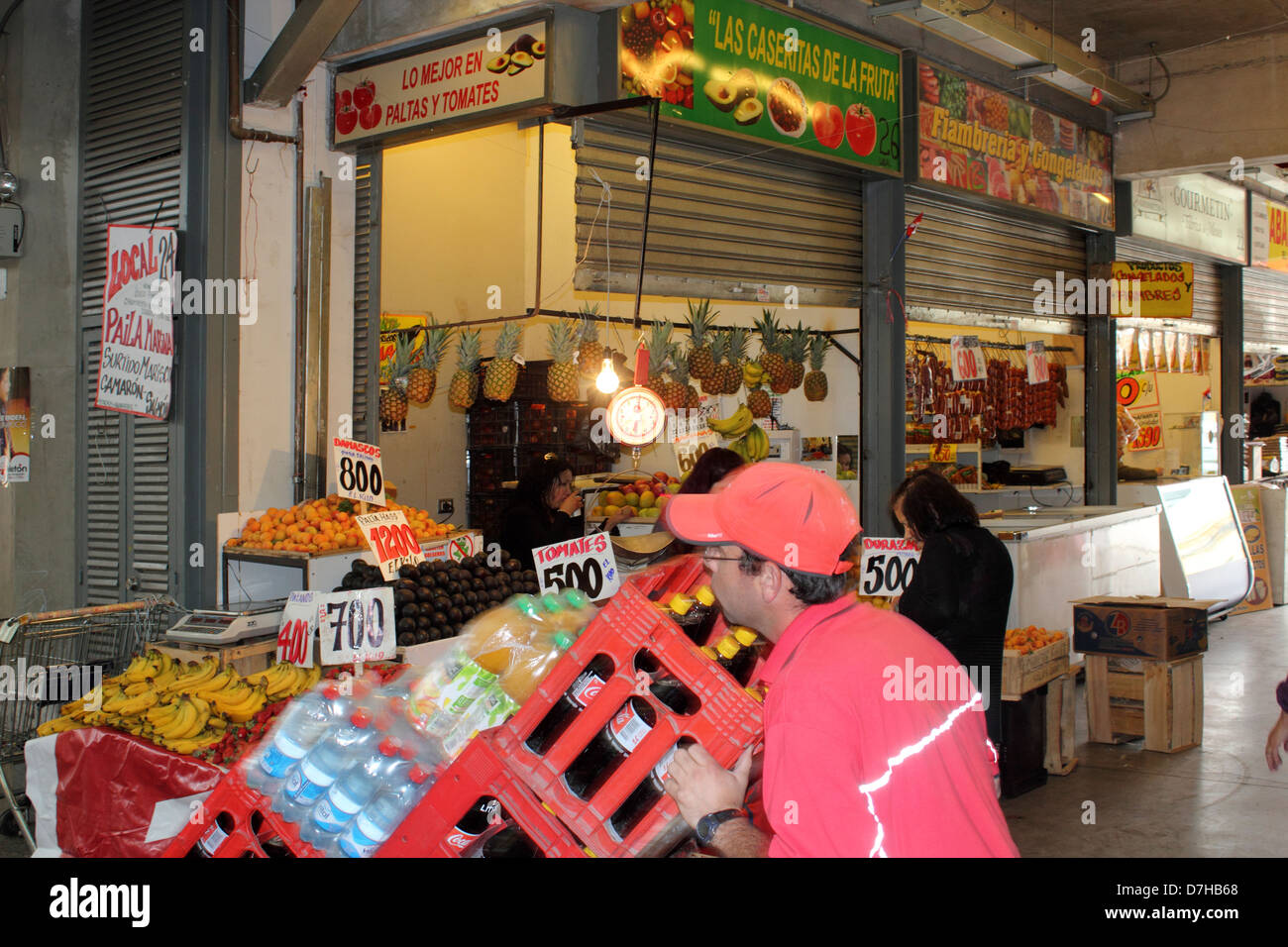 Santiago de Chile fruit market Stock Photo
