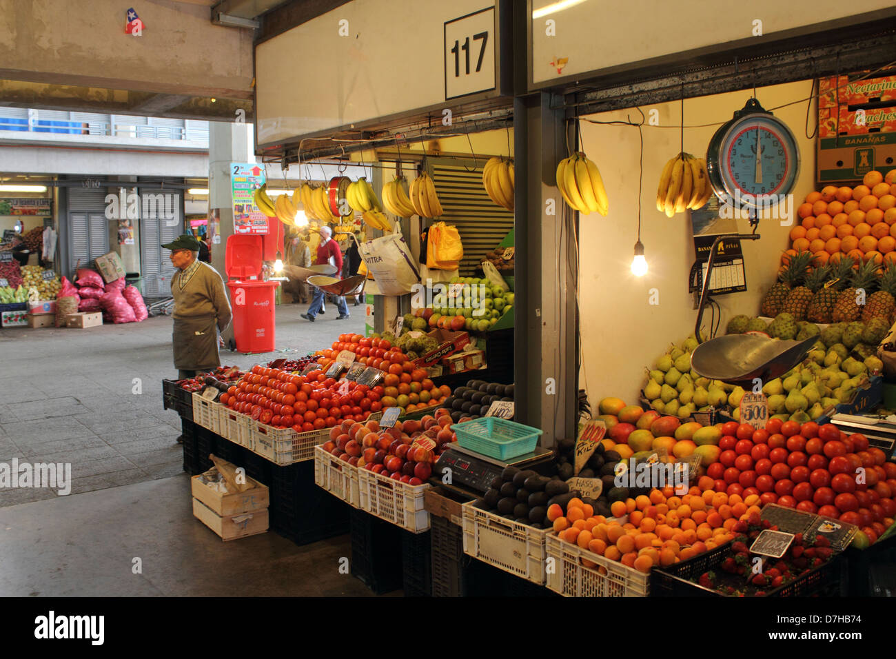 Santiago de Chile fruit market Stock Photo