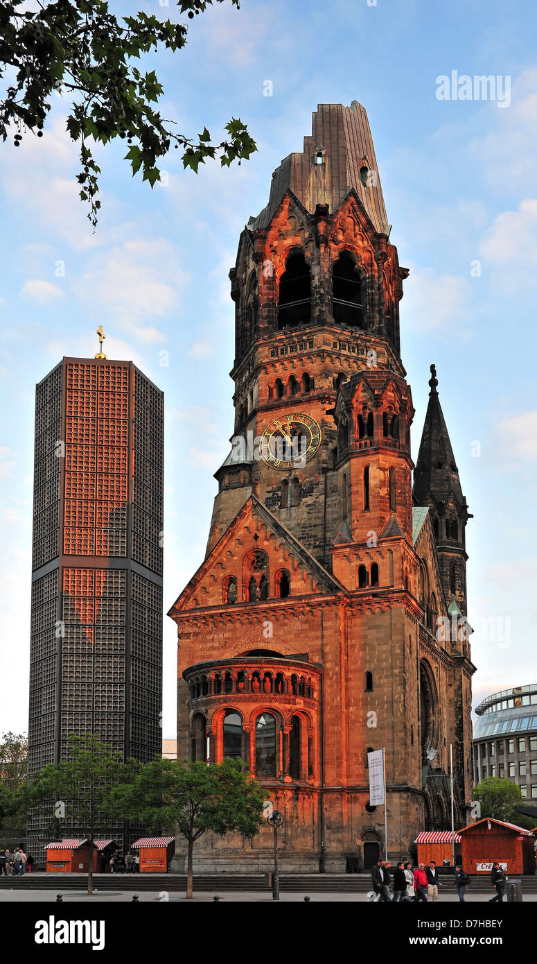 The Kaiser Wilhelm Memorial Church in Berlin Stock Photo