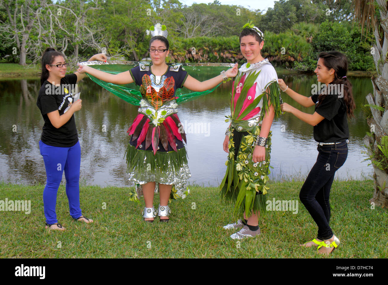 Miami Florida,Coral Gables,Fairchild Botanical Tropical Garden,student students education pupil pupils,teen teens teenage teenager teenagers youth ado Stock Photo