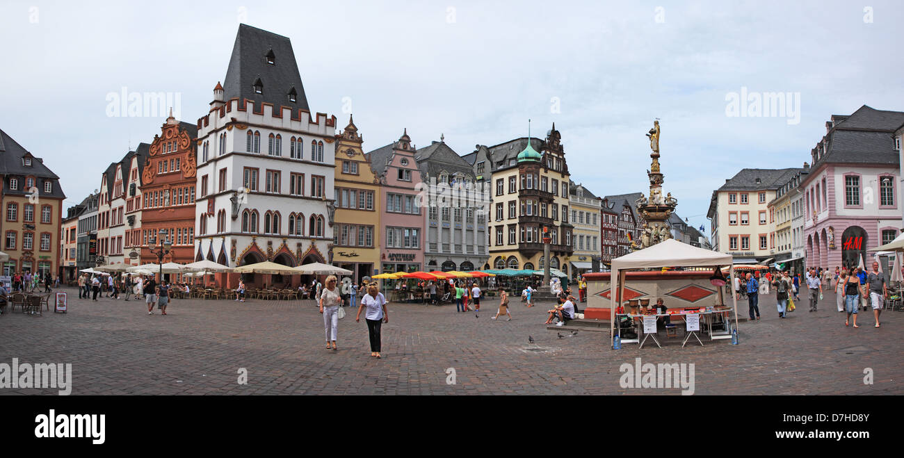 Germany, Rhineland-Palatinate, Moselle Valley, Trier, Main market square Stock Photo