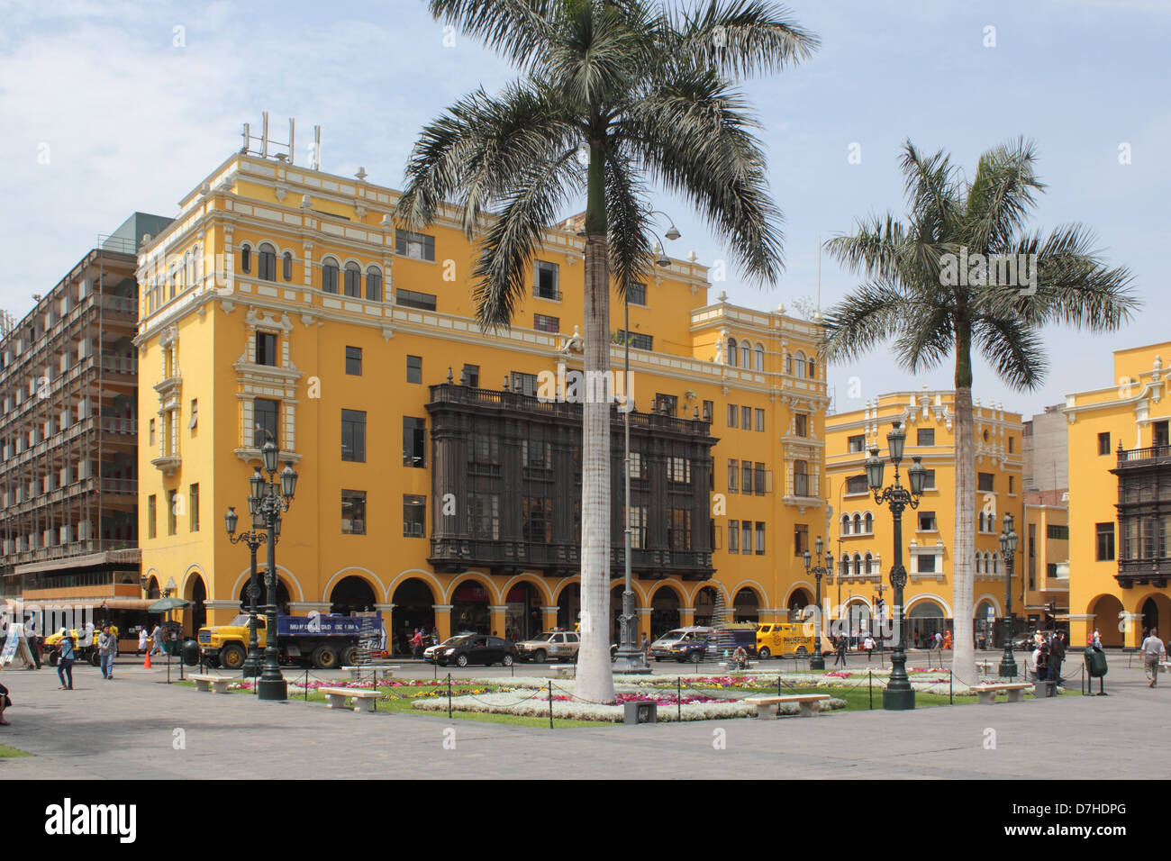 Peru Lima Plaza Mayor or Plaza de Armas Stock Photo - Alamy