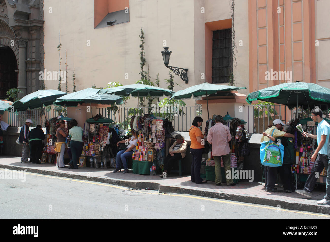 Peru Lima street trader street vendor Stock Photo