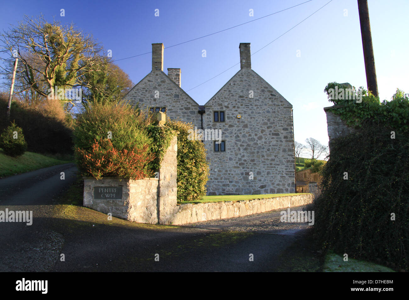 Exterior photos of Elizabethan manor house Pentre Cwm, Cwm, Dyserth