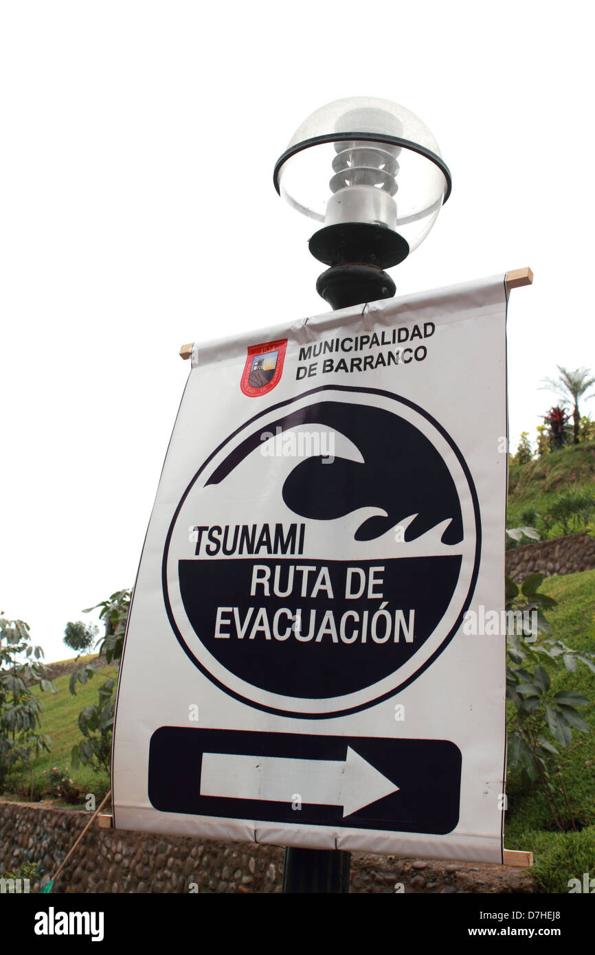 Peru Lima Barranco Tsunami Stock Photo