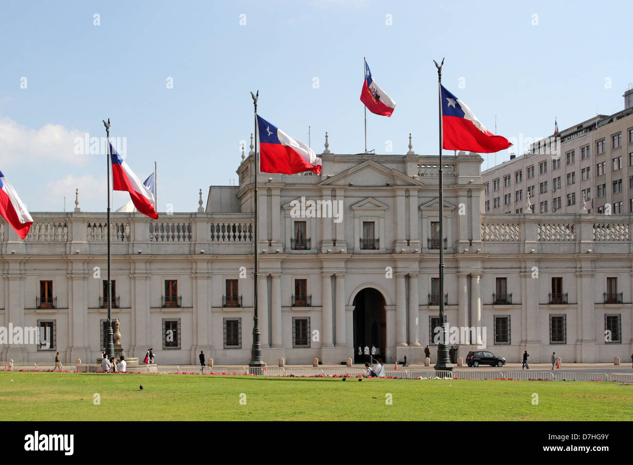 Santiago de Chile de La Moneda Government palace Stock Photo