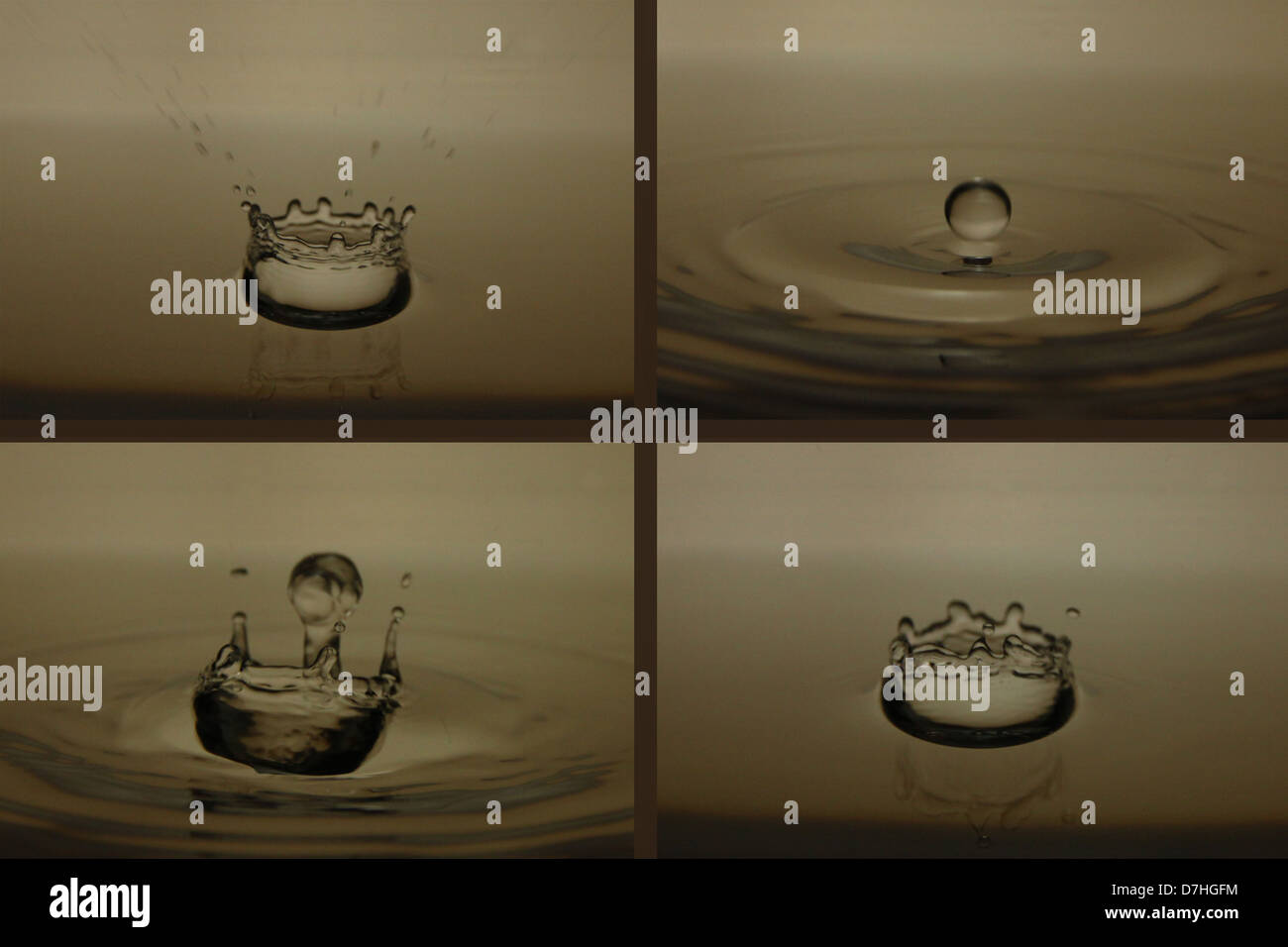 Common Action Drop The Four action Drops in one Picture Stock Photo - Alamy