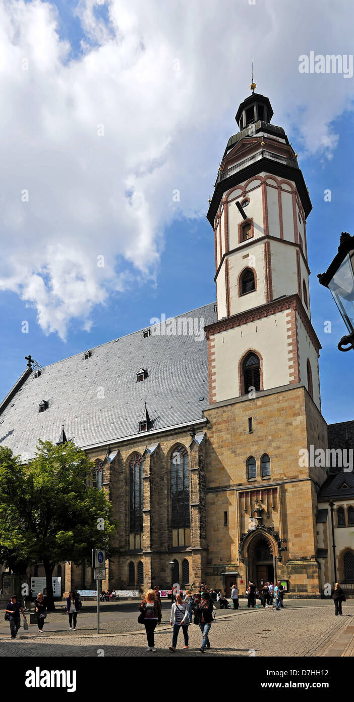 The St. Thomas Church, Thomaskirche in Leipzig Stock Photo