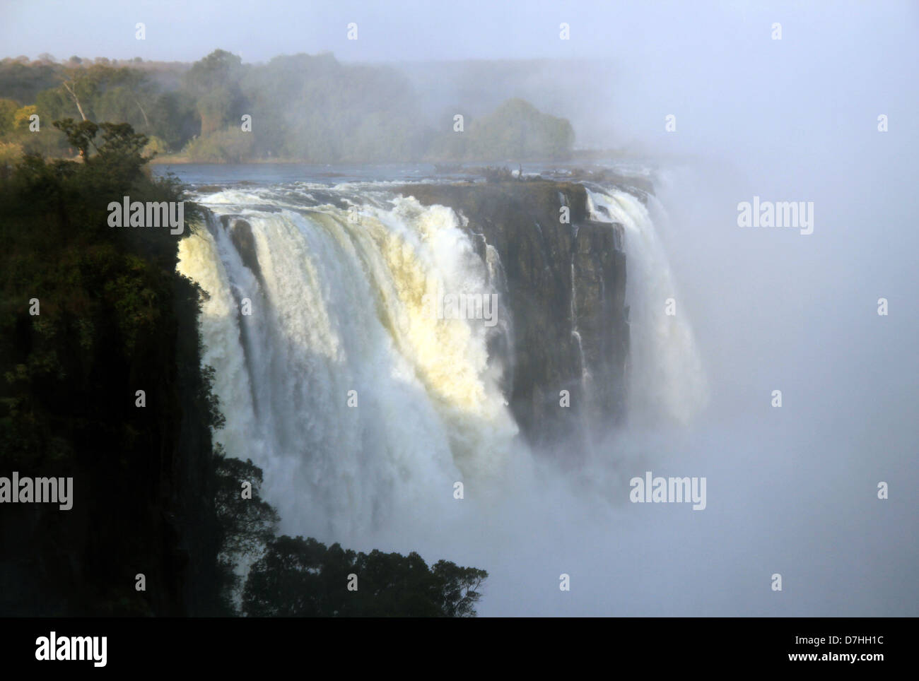 View of the Main Falls of Victoria Falls, Zimbabwe Stock Photo