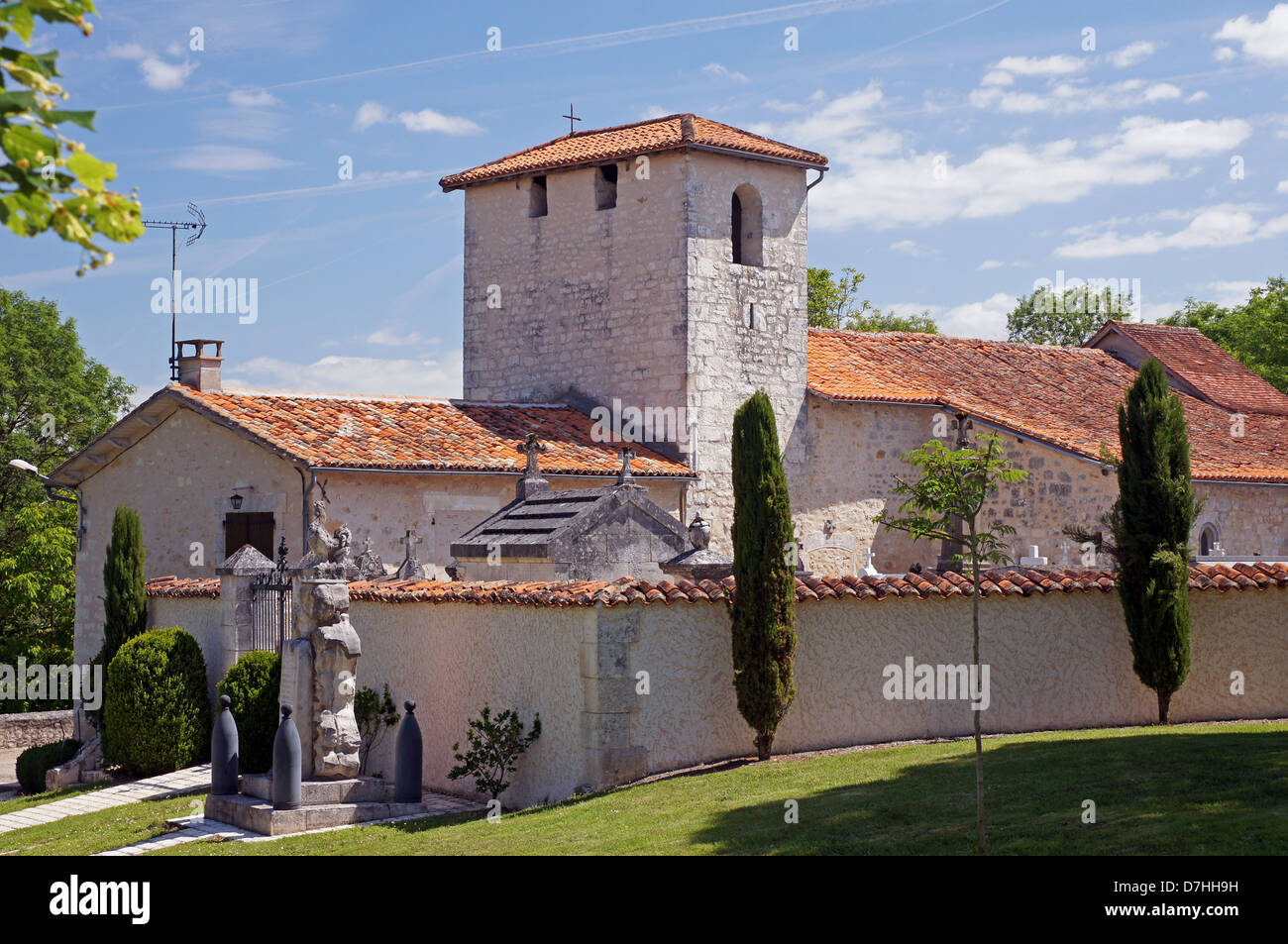 The church at Souffrignac Stock Photo Alamy