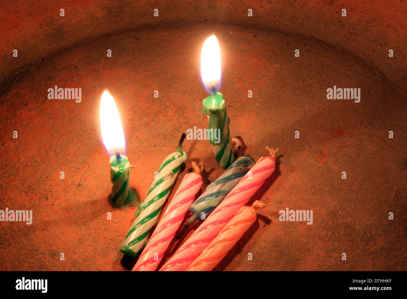 The Lighting of candles at to night Stock Photo Alamy