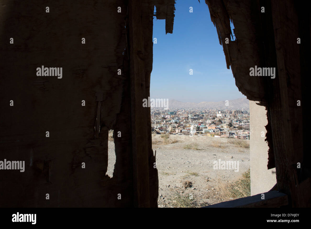 view on the city of Kabul, Afghanistan. Stock Photo