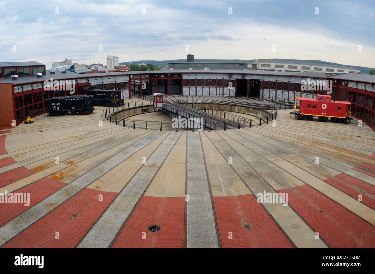 Roundhouse at Steamtown National Historic Site, Scranton, PA Stock Photo