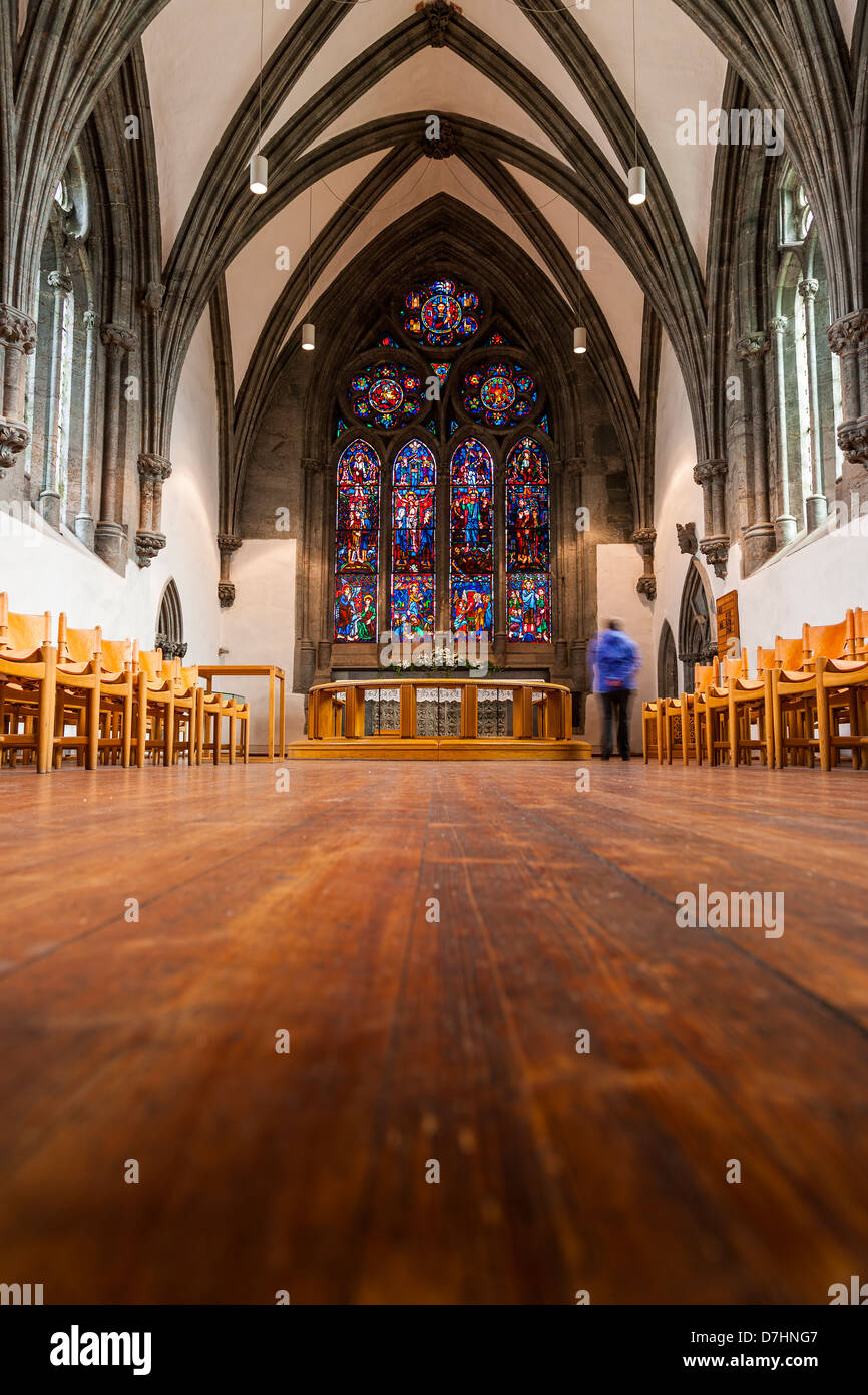 Interior of the Cathredral Stavanger Norway. Stock Photo