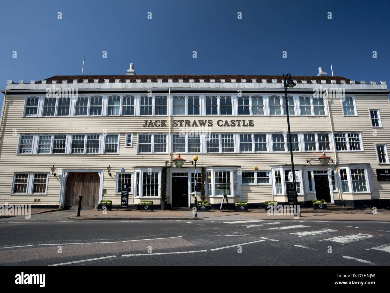 Former pub Jack Straw's Castle in Hampstead, London is now luxury flats