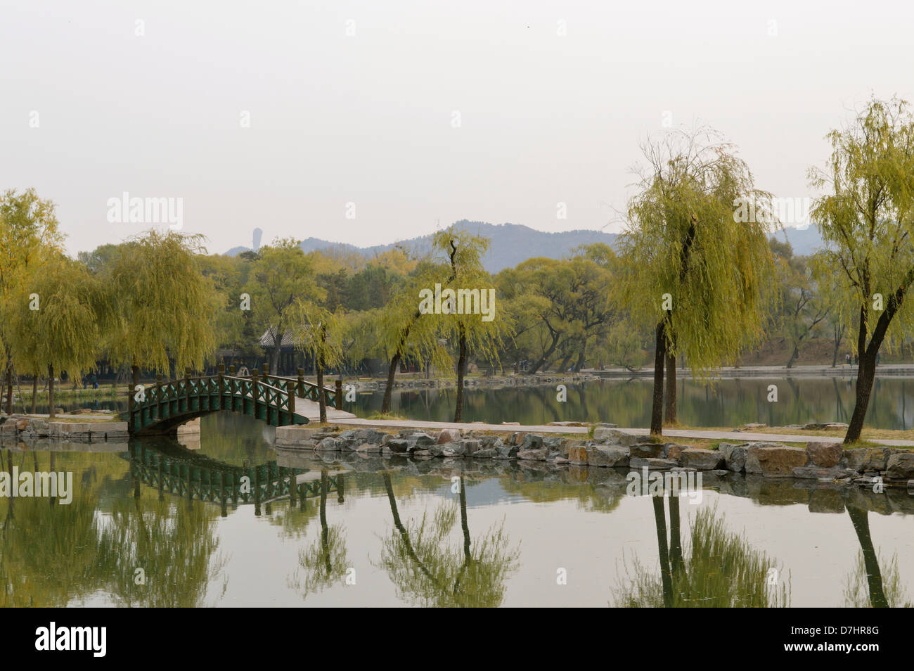 Tree Reflections, Royal Summer Resort in Chengde , China Stock Photo
