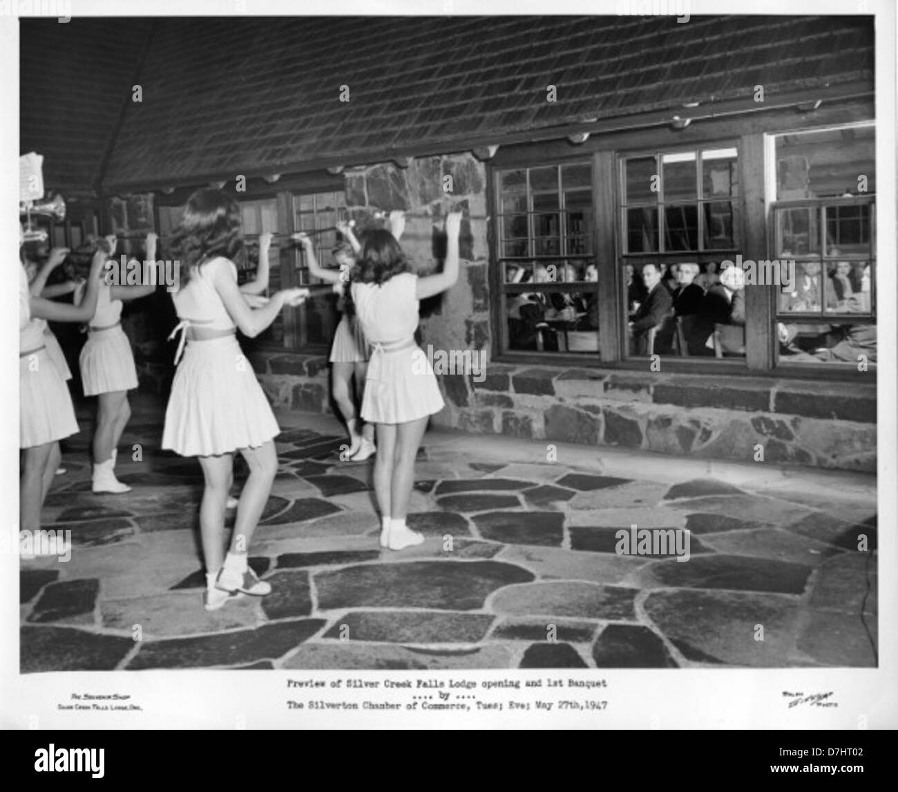 Silver Creek Falls Lodge Entertainers 1947 Stock Photo 56325698