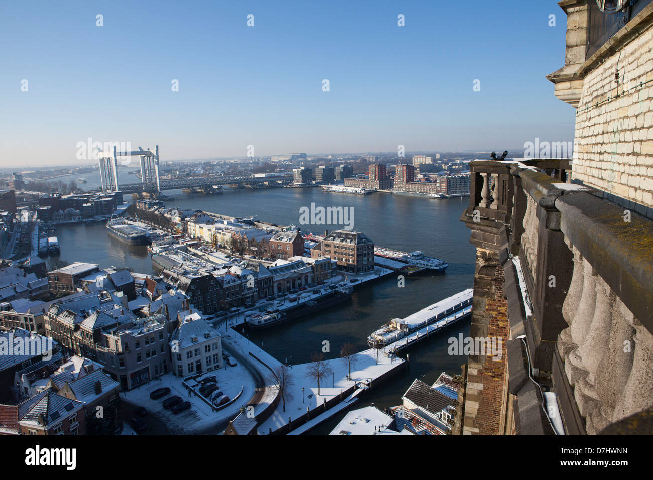 view from the 'grote kerk' in Dordrecht, Holland Stock Photo