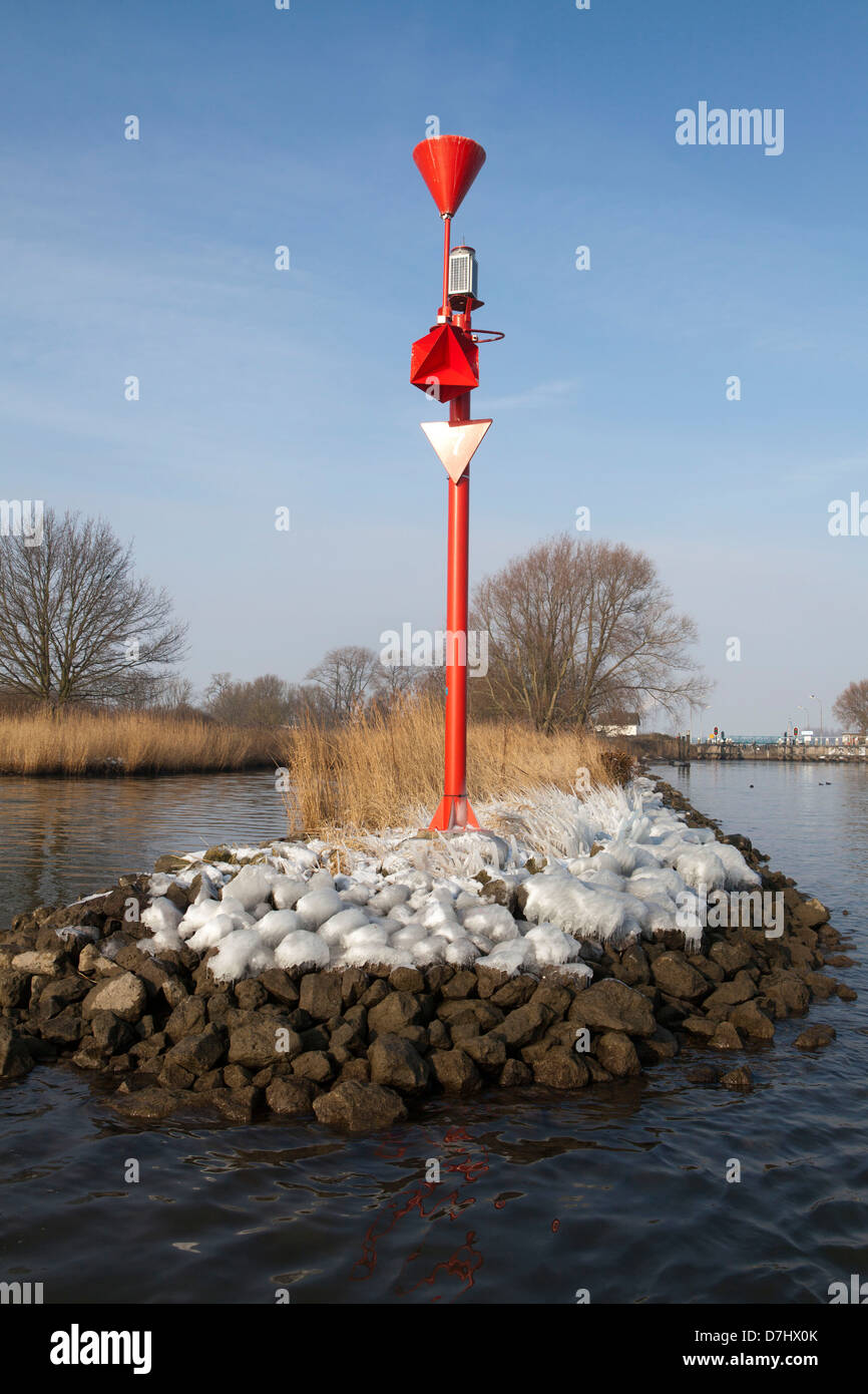 buoy near the river, netherlands Stock Photo