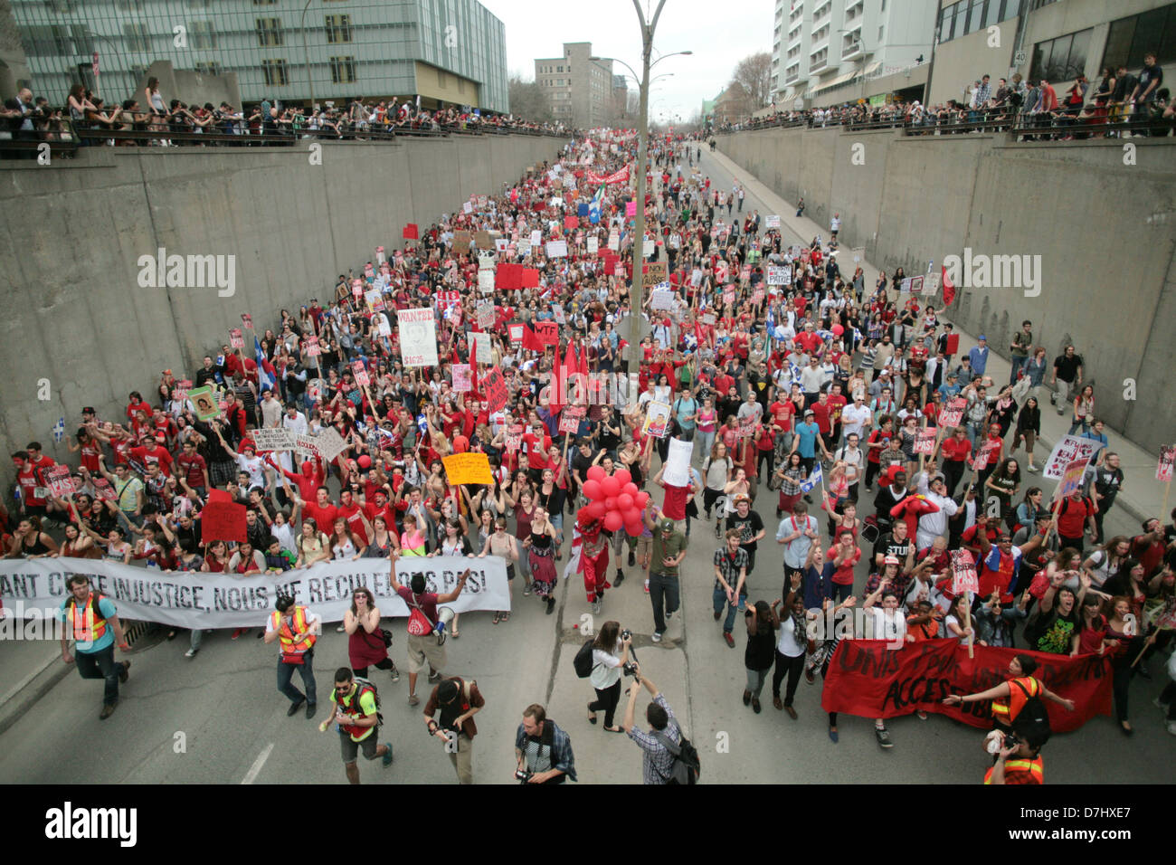 Montreal protest march hi-res stock photography and images - Alamy