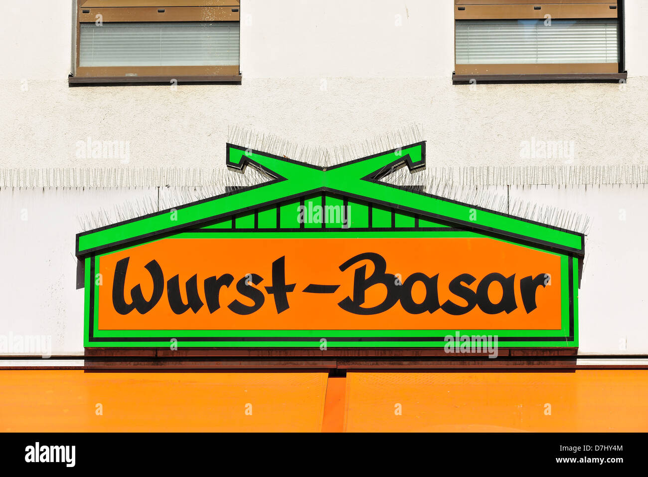 Companies, company signs, names, logo, Wurst-Basar Stock Photo
