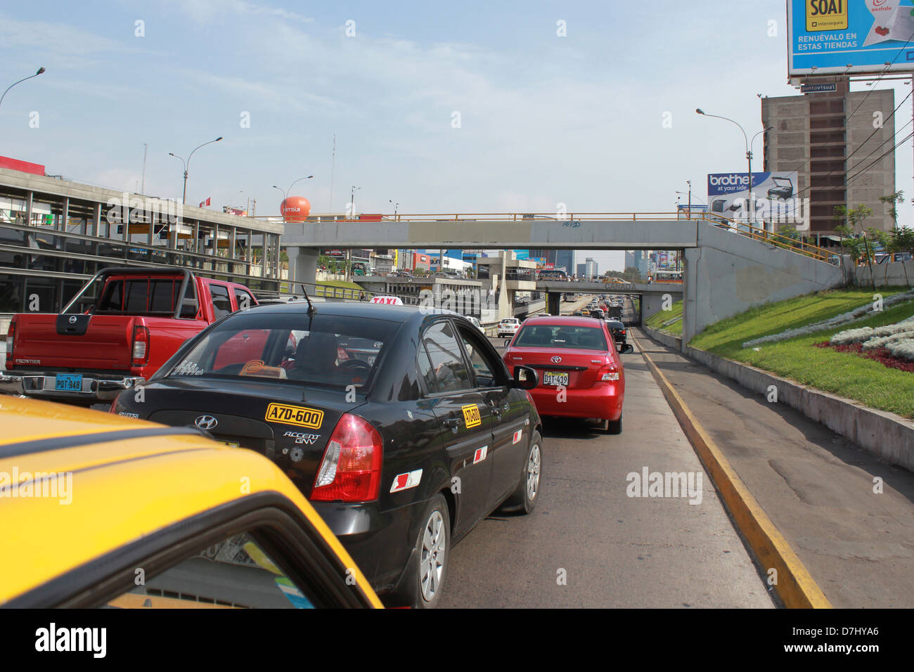 Peru Lima traffic jam traffic holdup Stock Photo