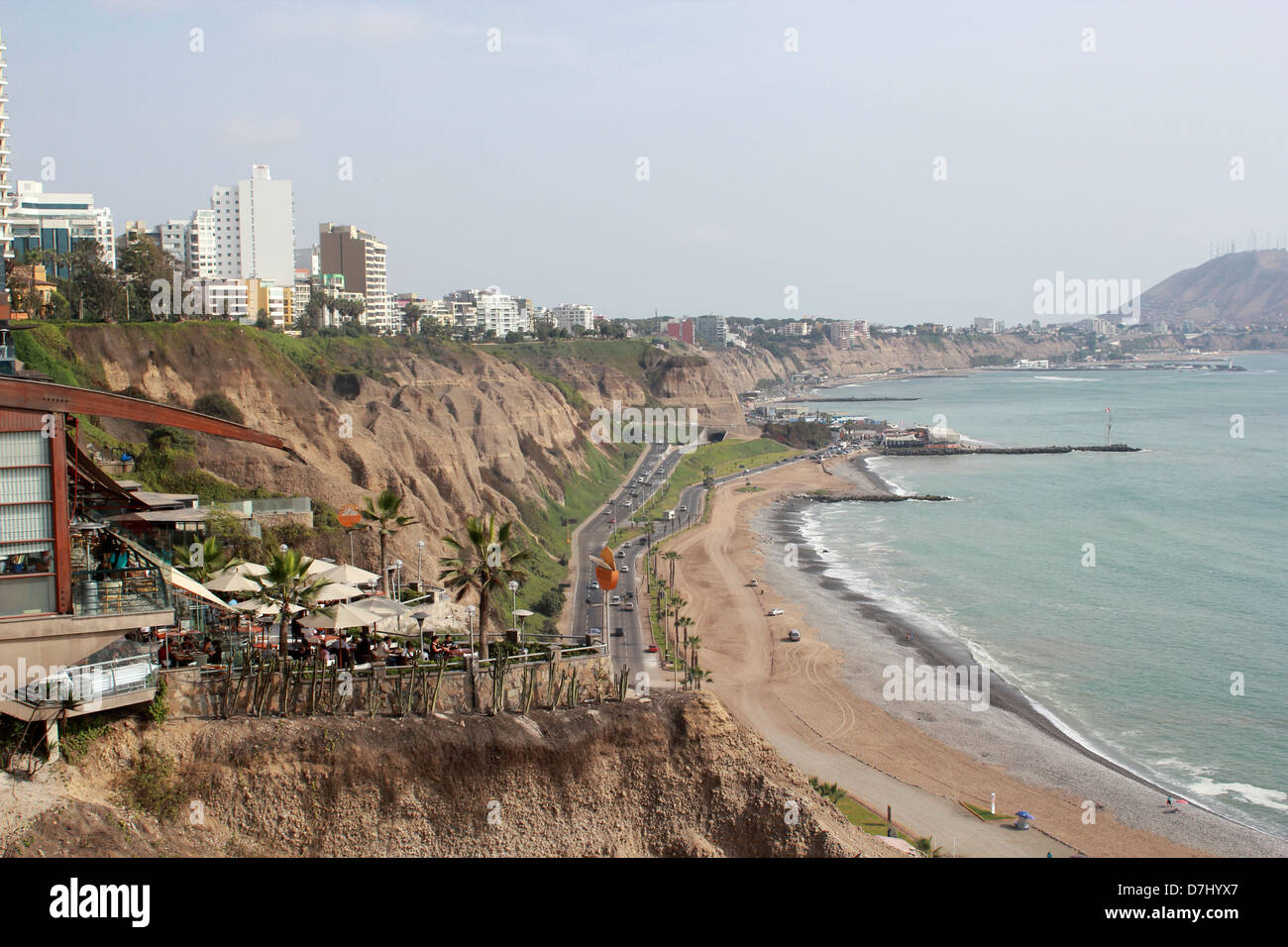 Peru Lima Miraflores Playa Costa Verde Larcomar Shopping center Stock Photo