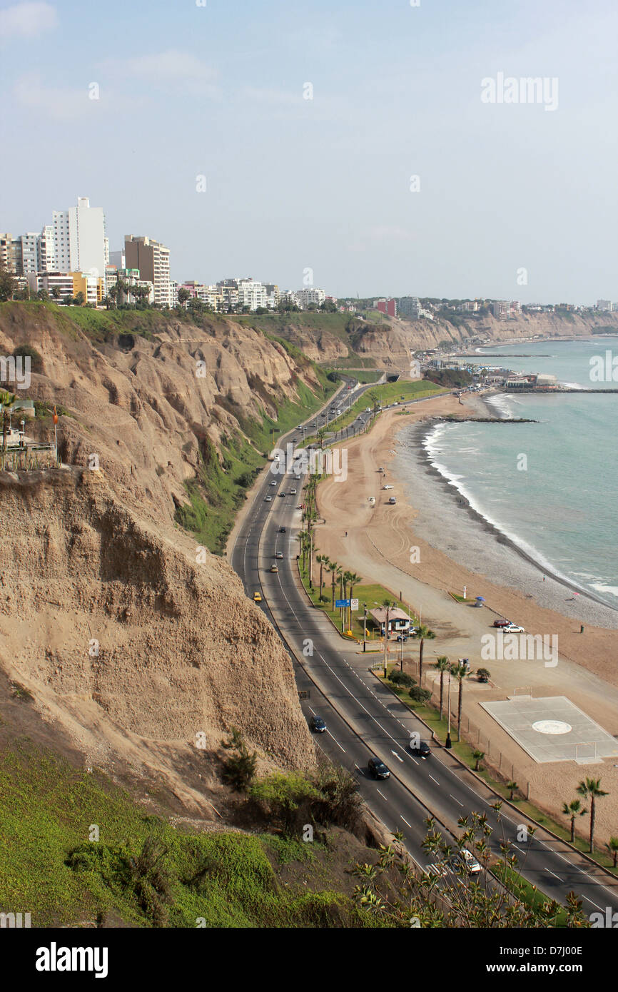 Peru Lima Miraflores Playa Costa Verde Stock Photo
