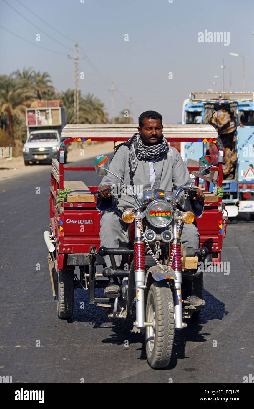 EGYPTIAN TRICYCLE NEAR ASWAN EGYPT 11 January 2013 Stock Photo Alamy