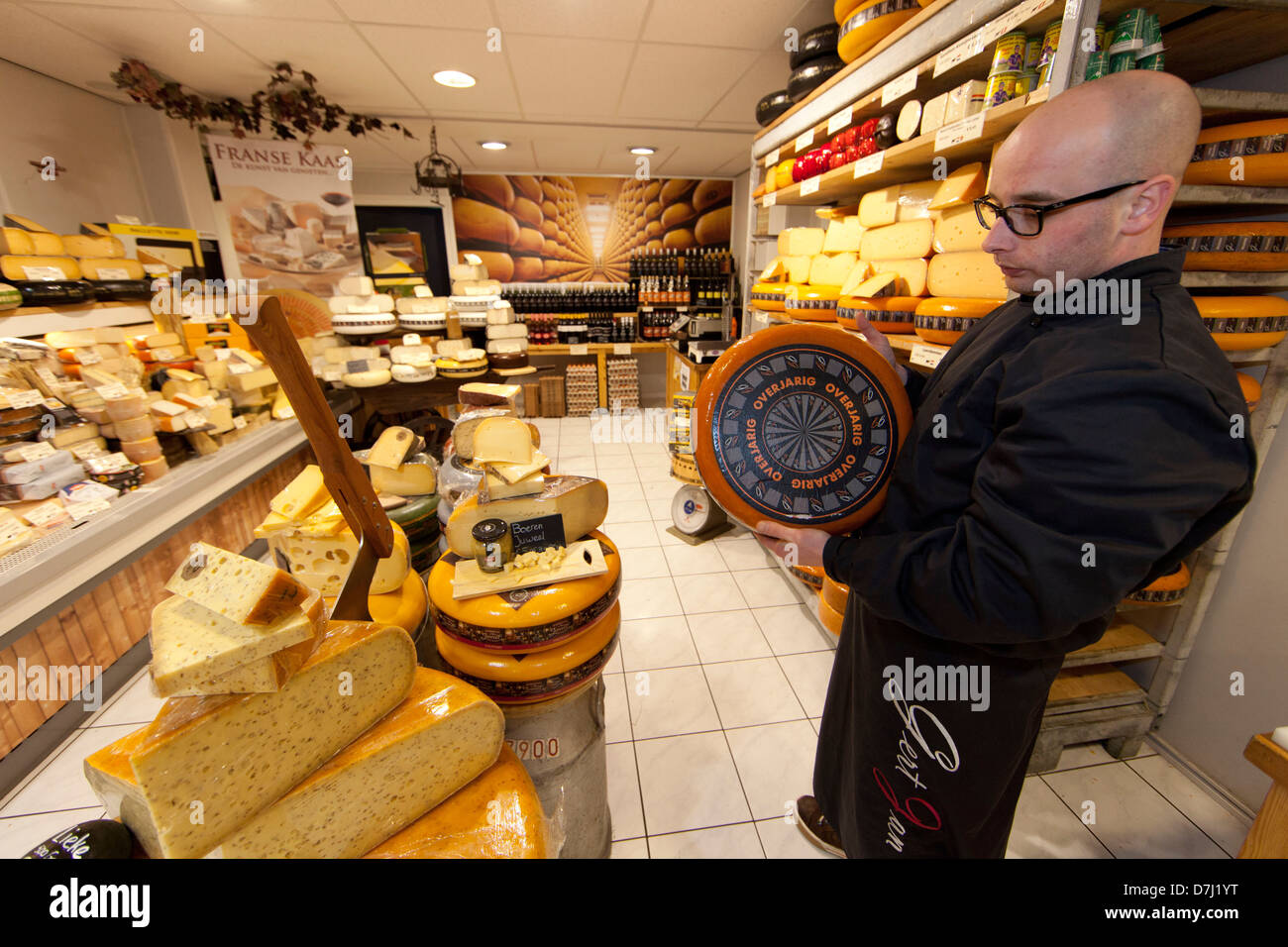 cheese shop in Holland Stock Photo Alamy