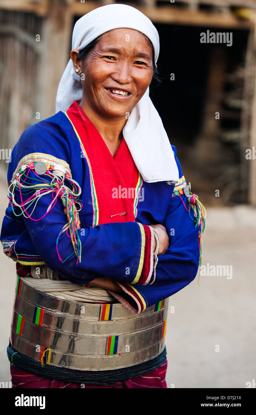 Woman of the Palaung tribe, near Kyaing Tong, Burma (Myanmar) Stock Photo