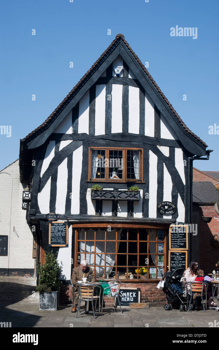 Exterior of The Old Bakery Tea Rooms, Newark on Trent, Nottinghamshire, England, UK. Stock Photo