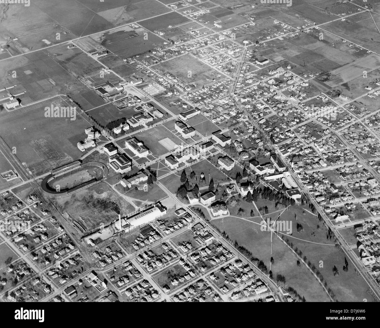 Aerial view of Oregon State University campus Stock Photo Alamy
